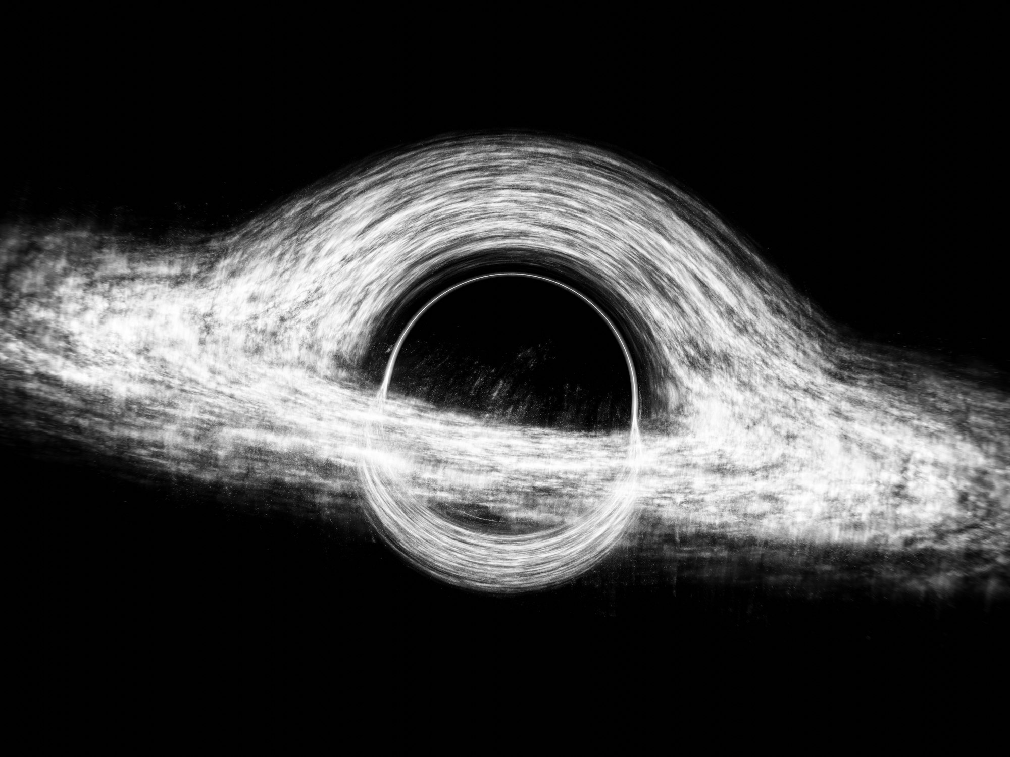 ブラックホールをイメージした宇宙のイラスト