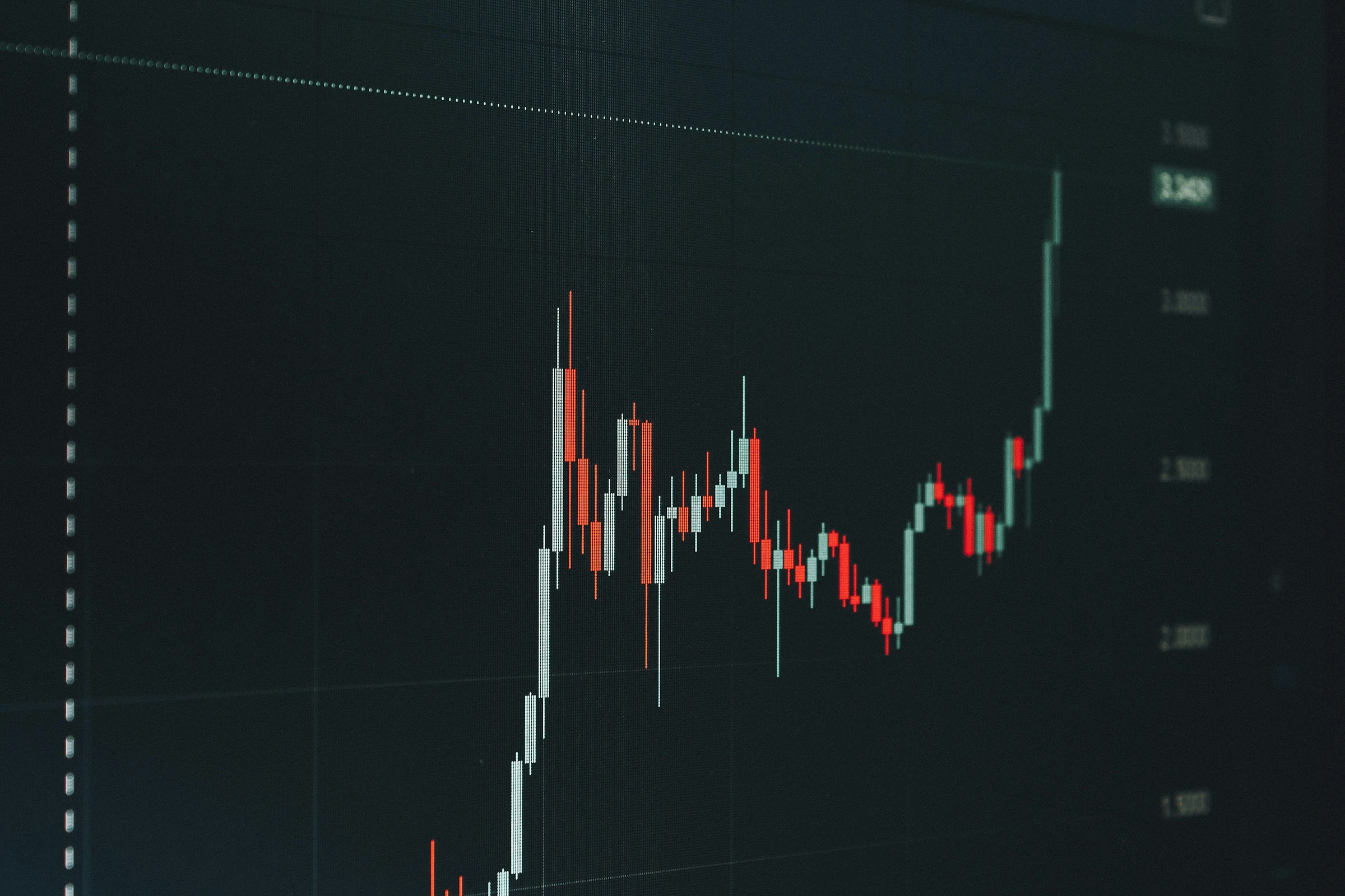 右肩上がりの株価チャートを表す画像
